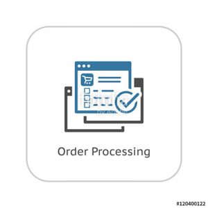 Order Processing Icon. Flat Design. Order Processing Icon. Flat Design.